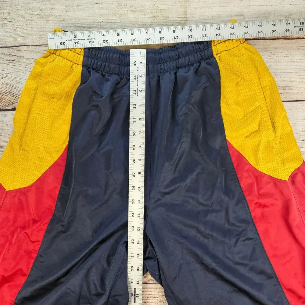 Jordan Baggy Shorts Men's Large Navy Blue Red Yellow Athletic Mesh Colorblock